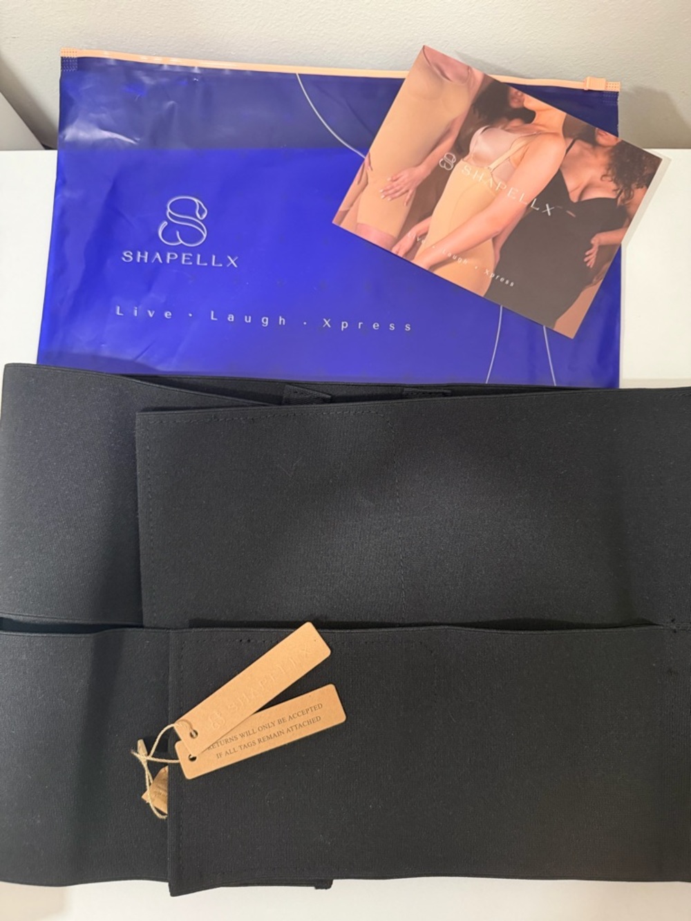 Shapellx Black Waist Trainer Band - Shapewear Support